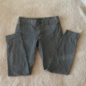 Gap women's Slim City size 4 tapered pants blue mix dotted print low rise